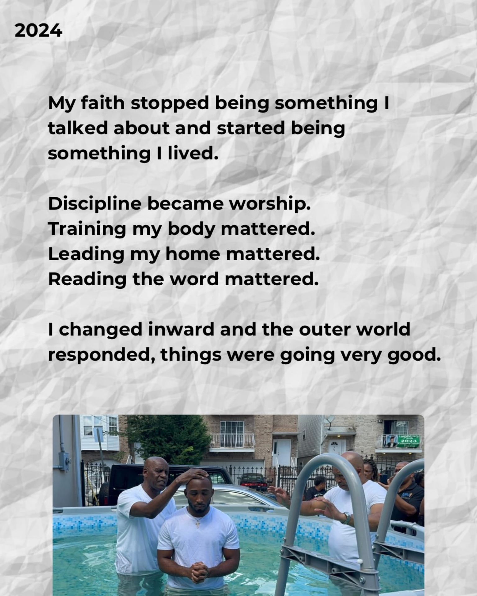Faith stopped being talk.