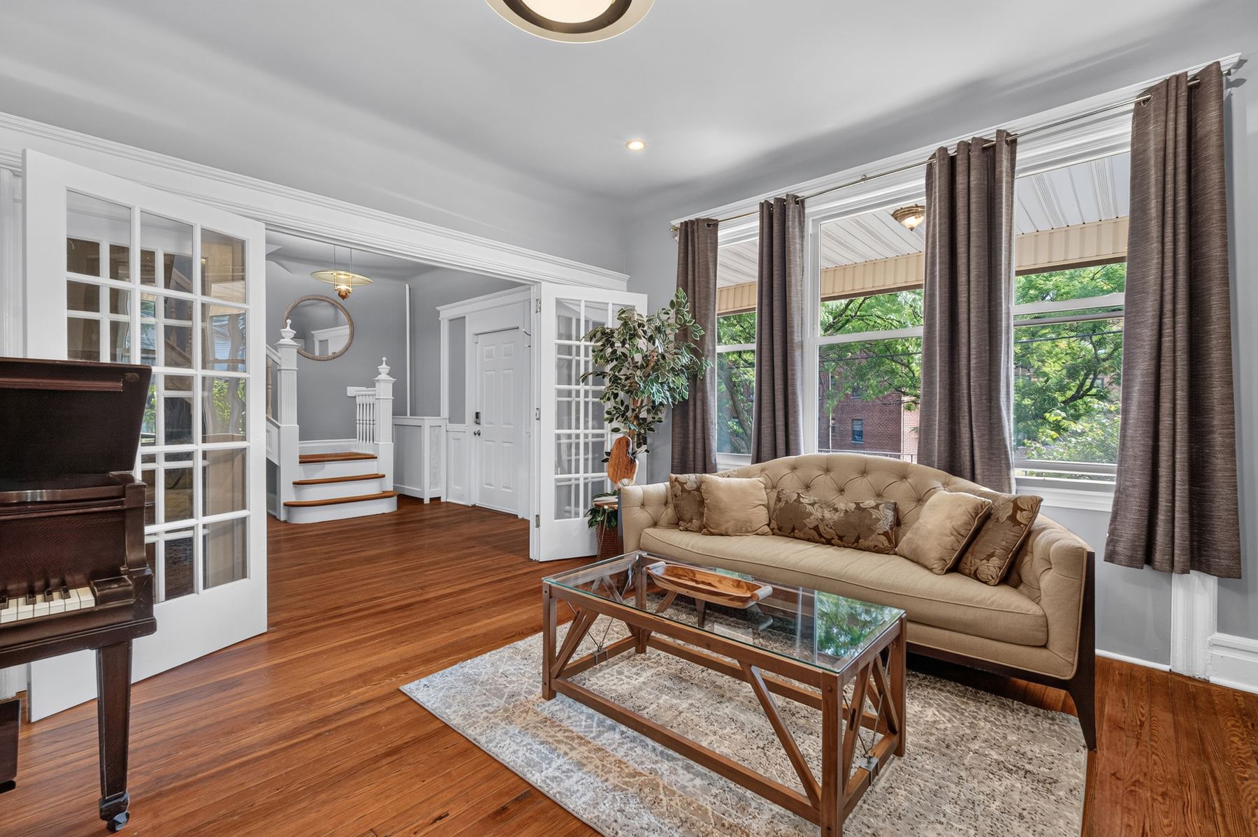 Living room opening toward the foyer